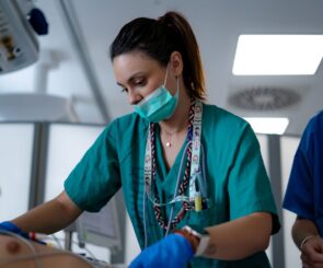 nurse performing job on patient