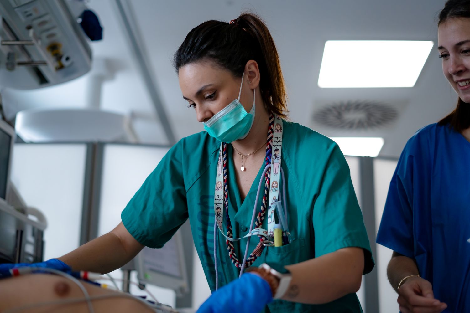 nurse performing job on patient